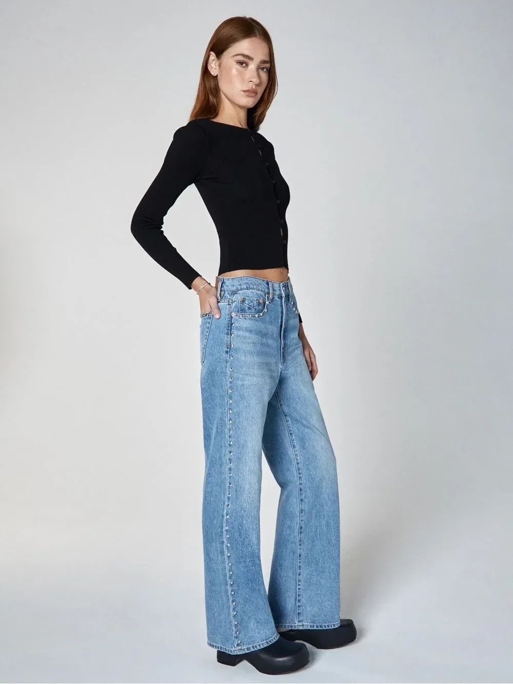 Unpublished JOLENE High-Rise Mom A-Line Flare in La Brea